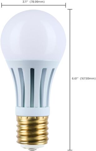 Satco LED Three-Way Lamp, 10/22/33W, Mogul Base, 3000K Soft White, White Finish in Saudi Arabia