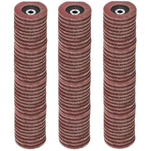 أقراص رفرف 120 قطعة 4.5 بوصة - 90 قطعة 40 حبيبة، 10 قطع 60 حبيبة، 10 قطع 80 حبيبة، 10 أقراص طحن 120 حبيبة 4 1/2 عجلات طحن متنوعة، مواد كاشطة من أكسيد الألومنيوم، قرص مطحنة in Kuwait