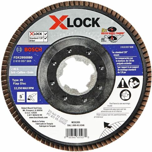 BOSCH FDX2950080-10 5 in. X-Lock Arbor Type 29 80 Grit Flap Disc in Saudi Arabia
