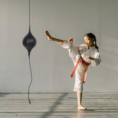 Boxing Speed Bag Double-end Pu Hanging Punching Ball with Rope Set for Home Boxing Training and Reflex Coordination in Saudi Arabia