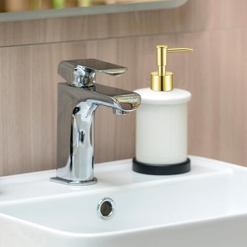 4 Pack Soap Dispenser Pump Replacement, Polypropylene Pump Head for Standard 28/400 Thread Bottles, Gold Soap Dispenser Top Replacement for Lotion, Dish & Liquid Soaps in Saudi Arabia