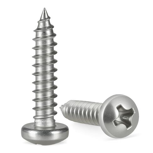 #8 x 3/4 Inch Pan Head Wood Screws, Phillips Drive, Stainless Steel 304 (18-8),Self Tapping for Wood, Sheet Metal Screws (120Pcs) in Kuwait