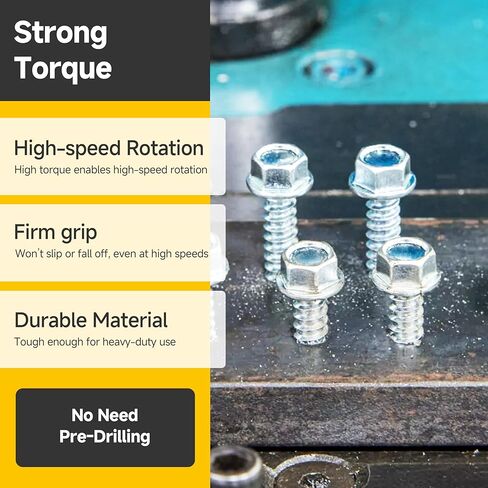 Mywish 50pcs #12 x 1 Self Drilling Screws for Metal, 410 Stainless Steel Hex Washer Head Self Drilling Screws, Black Oxided Self Tapping Sheet Metal Tek Screw Fast Tapping in Saudi Arabia