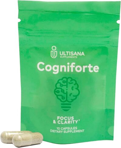 Cogniforte Brain Supplement for Memory and Focus | Enhanced Cognitive Support, Mental Clarity & Energy Booster | L-Theanine, Gingko Biloba, Taurine, Vitamin B12 & Caffeine | 90 Count in Saudi Arabia