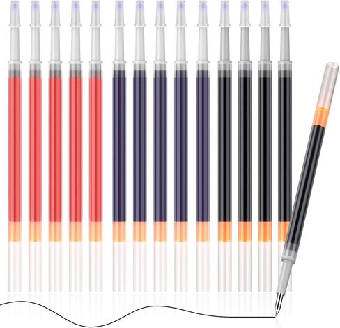 Gel Ink Ballpoint Pen 0.5mm 12 Pen Holders 24 Refills, Blue Ink Pen, Refillable, Quick-Drying Ink, Suitable for Students to do Homework, Writing, Meeting Notes, Markings, Manual Assembly Required. in Saudi Arabia