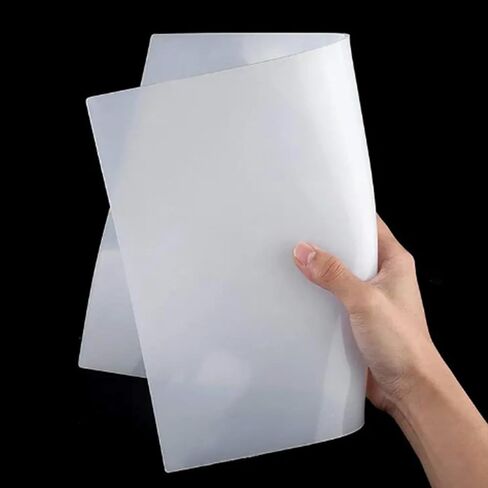 White Thin Silicone Rubber Sheet, 20 Shore A, Heat Resistant 0.062" Thick, 17.7" x17.7" in Saudi Arabia