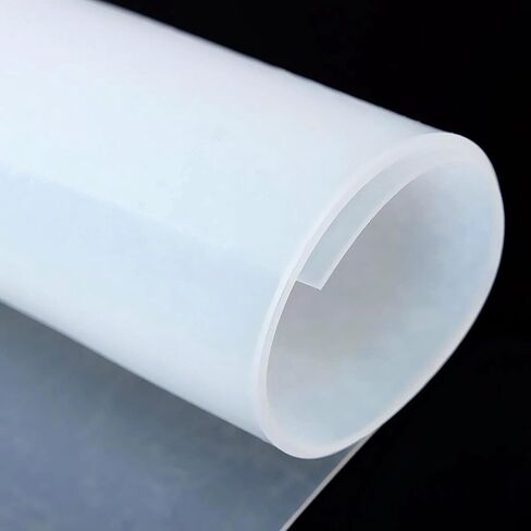 White Thin Silicone Rubber Sheet, 20 Shore A, Heat Resistant 0.062" Thick, 17.7" x17.7" in Saudi Arabia