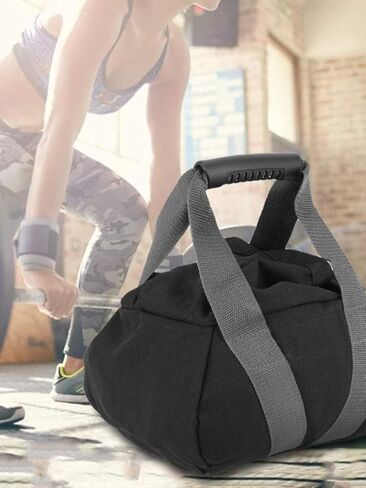 Fitness sandbag Weight Bag, for Strength Training, Yoga and Exercise, Weight Squat Bag, Black, 9.84 x 9.84 x 6.69 inches in Kuwait