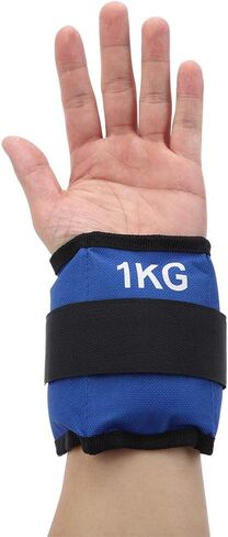 Ymiko 2Pcs Ankle Wrist Weight Straps for Gym Fitness Yoga Running, Strength Training Sand Bags Equipment (1KG) in Saudi Arabia