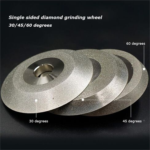 Diamond Single Bevel Grinding Wheel, 30 45 60 Degrees Abrasive Disc for Alloy Tungsten Steel CBN Ceramic Milling Cutter 1pc(150x32x10-V45,100) in Saudi Arabia