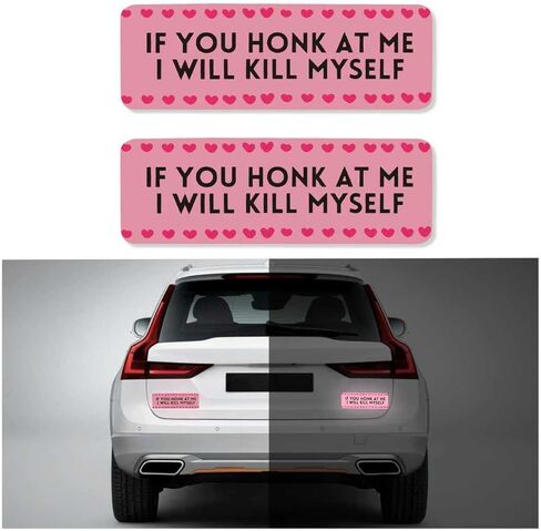 2PCS Funny Student Driver Sticker Magnet for Car,Car Magnets and Decals for Warning&Car Decoration,If You Honk at Me Reusable Prank Bumper Magnets Fits New Drivers (Style 2) in Kuwait
