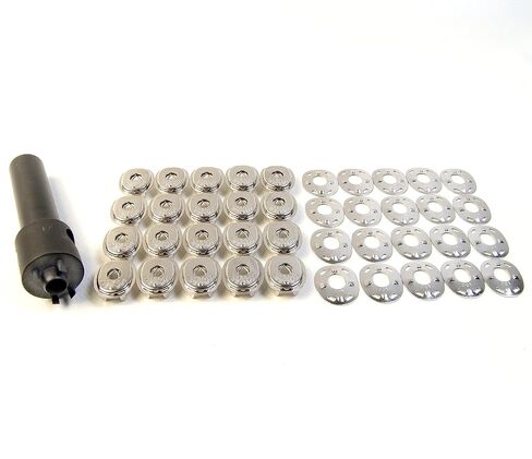 Lift The Dot Socket & Clinch Plate Fastener Set, 20 Piece Set w/Hand Held Punch in Kuwait