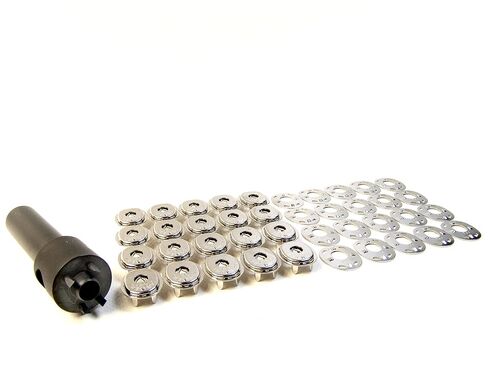 Lift The Dot Socket & Clinch Plate Fastener Set, 20 Piece Set w/Hand Held Punch in Kuwait