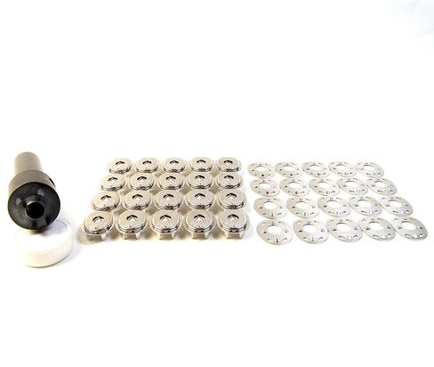 Lift The Dot Socket & Clinch Plate Fastener Set, 20 Piece Set w/Hand Held Punch in Kuwait