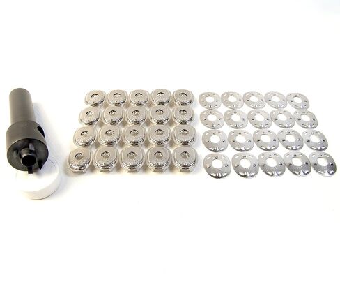 Lift The Dot Socket & Clinch Plate Fastener Set, 20 Piece Set w/Hand Held Punch in Kuwait