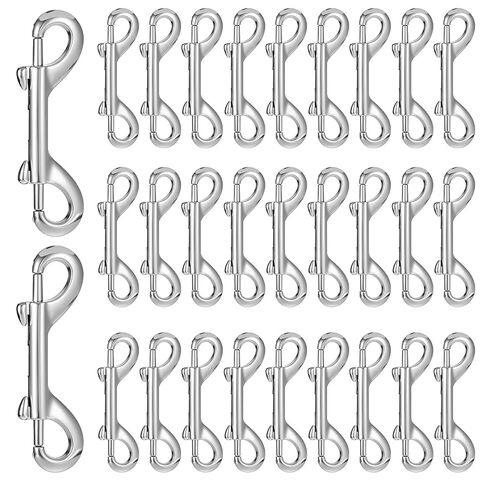 30 قطعة خطافات مزدوجة الأطراف مقاس 3.5 بوصة، مشابك زناد شديدة التحمل من سبائك الزنك بسعة 110 رطل لمقود الكلاب وسلسلة المفاتيح ودلو الحصان والأرجوحة والاستخدام الخارجي in Kuwait