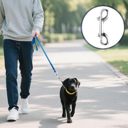 30 قطعة خطافات مزدوجة الأطراف مقاس 3.5 بوصة، مشابك زناد شديدة التحمل من سبائك الزنك بسعة 110 رطل لمقود الكلاب وسلسلة المفاتيح ودلو الحصان والأرجوحة والاستخدام الخارجي in Kuwait