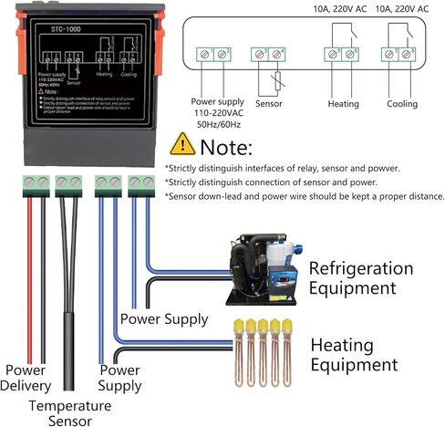 4 قطع ترموستات رقمي STC-1000 وحدة تحكم في درجة الحرارة AC 10A 110 - 220 فولت وحدة تحكم ترموستات عرض مئوية Termostato مع مسبار مستشعر مقاوم للماء NTC لحاضنة ثلاجة الطابعة ثلاثية الأبعاد in Kuwait