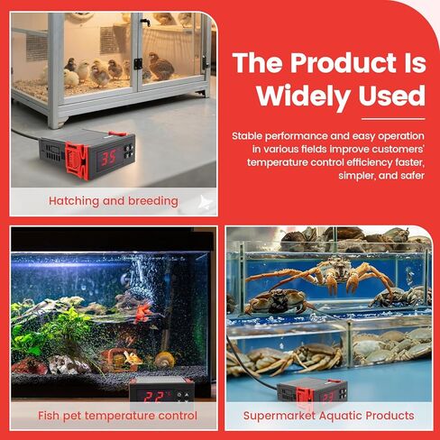 4 قطع ترموستات رقمي STC-1000 وحدة تحكم في درجة الحرارة AC 10A 110 - 220 فولت وحدة تحكم ترموستات عرض مئوية Termostato مع مسبار مستشعر مقاوم للماء NTC لحاضنة ثلاجة الطابعة ثلاثية الأبعاد in Kuwait