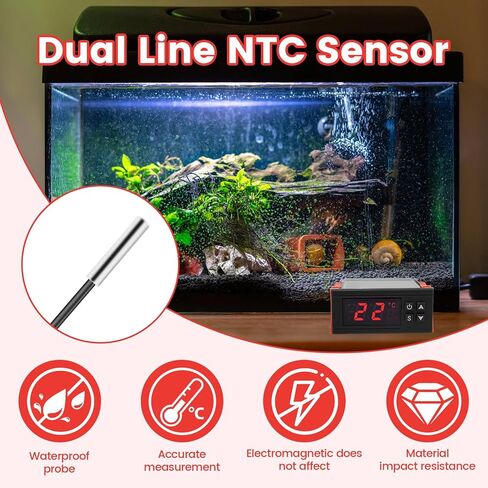 4 قطع ترموستات رقمي STC-1000 وحدة تحكم في درجة الحرارة AC 10A 110 - 220 فولت وحدة تحكم ترموستات عرض مئوية Termostato مع مسبار مستشعر مقاوم للماء NTC لحاضنة ثلاجة الطابعة ثلاثية الأبعاد in Kuwait