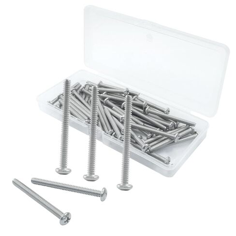 50 Pack Extra Long Outlet Screws, 6-32 x 1.5 Inch 304 Stainless Steel Machine Screws, Phillips Pan Head Machine Screws for Electrical Outlets for Fix Wonky and Sunken Outlets in Saudi Arabia