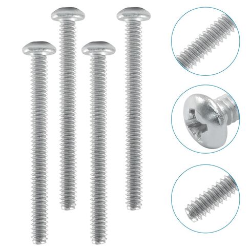50 Pack Extra Long Outlet Screws, 6-32 x 1.5 Inch 304 Stainless Steel Machine Screws, Phillips Pan Head Machine Screws for Electrical Outlets for Fix Wonky and Sunken Outlets in Saudi Arabia