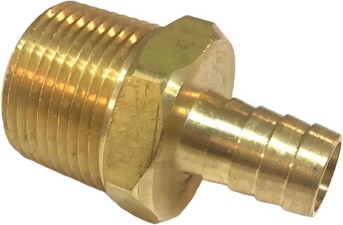 5/8 خرطوم BARB × 1 بوصة تركيب أنابيب نحاسية ذكر NPT - لهواء وقود الغاز والماء - أقصى ضغط 150 رطل لكل بوصة مربعة - تقييمات درجة الحرارة من -40 فهرنهايت - 160 فهرنهايت - استبدال خرطوم محول ذكر صلب in Saudi Arabia