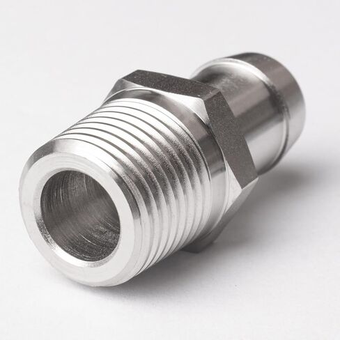 محول مدخل المضخة، 1/2 NPT ذكر إلى 5/8 بوصة، معدن مطلي بالكروم، لتوصيلات خرطوم السخان in Kuwait