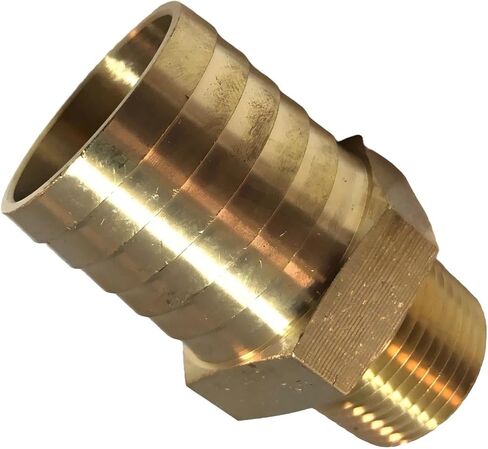 1.25 بوصة خرطوم بارب × 3/4 ذكر NPT تركيب الأنابيب النحاسية - لهواء وقود الغاز والماء - أقصى ضغط 150 رطل لكل بوصة مربعة - -40f - 160f - استبدال خرطوم محول ذكر صلب in Kuwait