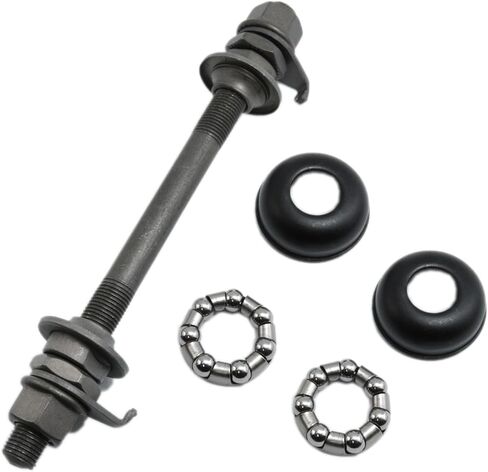 محور دراجة أسود 140 مللي متر/5.51 بوصة أكواب محور الدراجة 3/8 بوصة دراجة 1/4 بوصة × 7 كرات تحمل التجنيب محور الدراجة 26tpi Hub مخروطي القفل الجوز غسالة عدة 1 Set in Kuwait