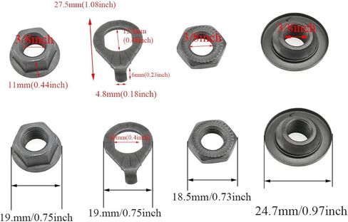 محور دراجة أسود 140 مللي متر/5.51 بوصة أكواب محور الدراجة 3/8 بوصة دراجة 1/4 بوصة × 7 كرات تحمل التجنيب محور الدراجة 26tpi Hub مخروطي القفل الجوز غسالة عدة 1 Set in Kuwait