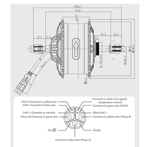 Alomejor Electric Bike Hub Motor, 1000W, 48V, Aluminum Alloy, Rear Drive, for 20/24/26 Inch Wheels, IP65 Rainproof, Speed up to 55 km/h in Saudi Arabia