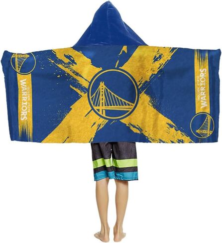 Northwest Golden State Warriors NBA Cross Out Youth Hooded Micro Fiber Towel 22 x 51 Inches in Saudi Arabia