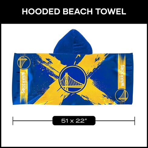Northwest Golden State Warriors NBA Cross Out Youth Hooded Micro Fiber Towel 22 x 51 Inches in Saudi Arabia