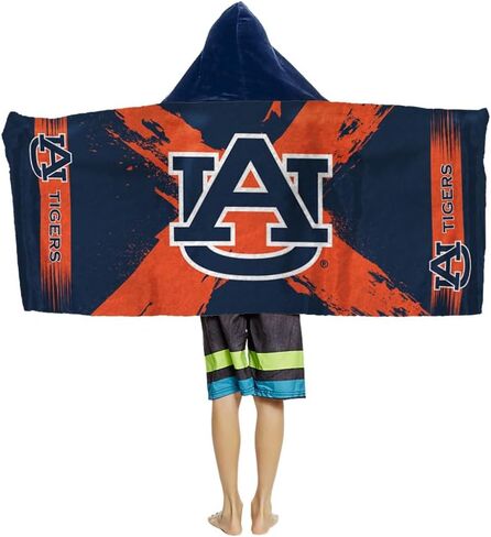 Northwest Auburn Tigers NCAA Cross Out Youth Hooded Micro Fiber Towel 22 x 51 Inches in Saudi Arabia