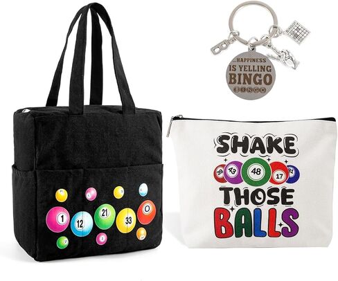 Bingo Bags with Pockets for Bingo Dauber Supplies Accessories,Gifts for Game Lover Gambler for Adults Seniors Elderly(Set of 2) in Kuwait