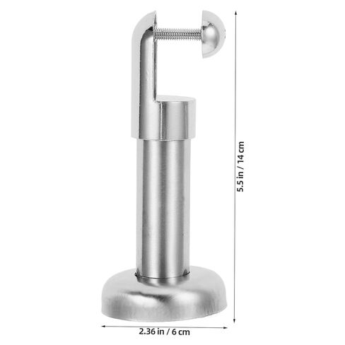 SAFIGLE 4pcs 304 Stainless Steel Toilet Partition Support Feet Bracket Set with Screws, 10cm Public Restroom Stall Hardware for Bathroom Partition Stability in Saudi Arabia