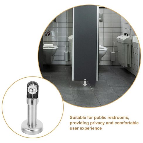 SAFIGLE 4pcs 304 Stainless Steel Toilet Partition Support Feet Bracket Set with Screws, 10cm Public Restroom Stall Hardware for Bathroom Partition Stability in Saudi Arabia