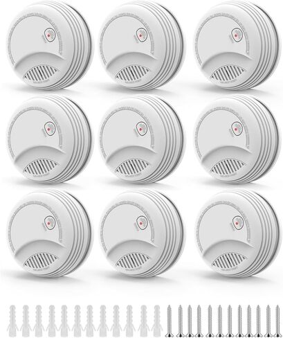 2 حزمة كاشف الدخان ، جهاز استشعار كهروضوئي يعمل بنيران الدخان ، LED LED LIGHT 85 DB صوت الإنذار ، تحذير منخفض البطارية ، كتم ، أزرار الاختبار ، مناسبة لغرف المعيشة ، غرف النوم ، إلخ. in Saudi Arabia