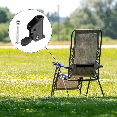 Lounge Chair Seat Latch Hinge - Thickened Fixed Catch Lock and Release, Wear Resistant, Apply to Camping Beach Chair (20mm, Black) in Saudi Arabia