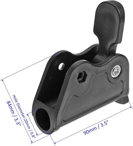 Lounge Chair Seat Latch Hinge - Thickened Fixed Catch Lock and Release, Wear Resistant, Apply to Camping Beach Chair (20mm, Black) in Saudi Arabia