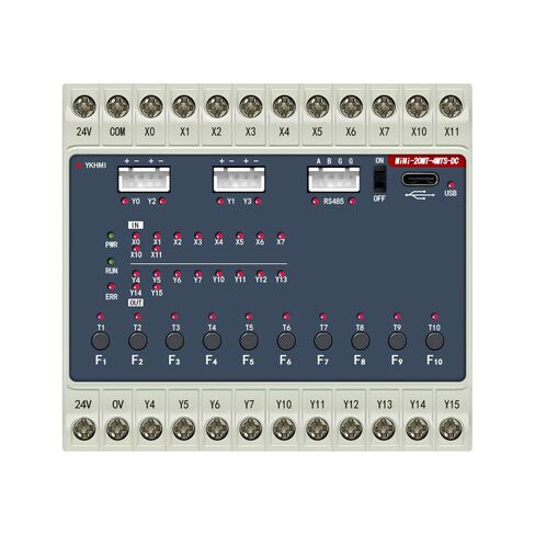 DC 24V Control Small PLC FX1S-20MT Programmable Logic Controller With 10 Input 10 Transistor Output, 2 High-Speed Pulse 100KHz For Encoder Sevor and Stepper, 1 Channel RS485 (Mini-20MT-4MTS-DC) in Saudi Arabia