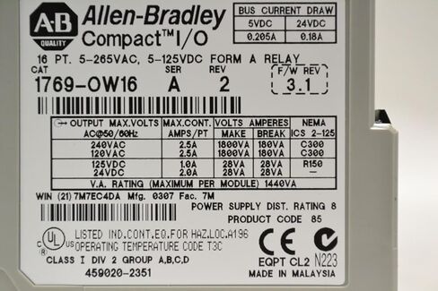 ALLEN BRADLEY 1769-OW16 SERIES A PLC MODULE in Kuwait