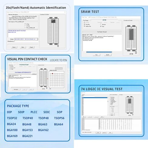 مبرمج T48 (TL866-3G) يدعم 34000+ ICS مع Xgecu T48 QFN SPI ولا NAND Flash EMMC BGA TSOP SOP PLCC EPROM Chip Writer Reader in Saudi Arabia