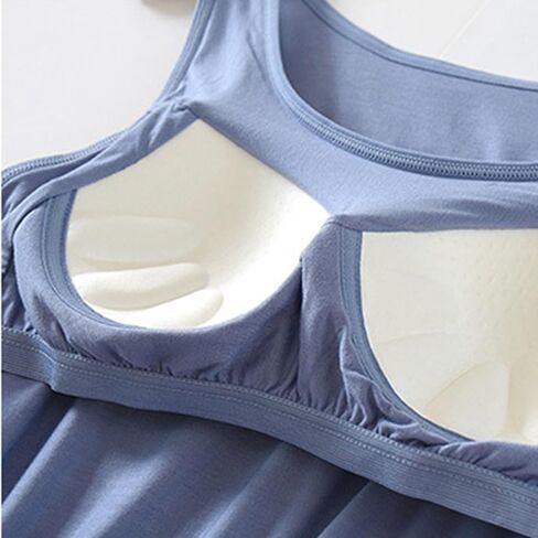2 Piece Lightweight Summer Pajamas Sets Womens Cooling Tank Tops With Built In Bra & Comfy Shorts Cotton Sleepwear in Saudi Arabia