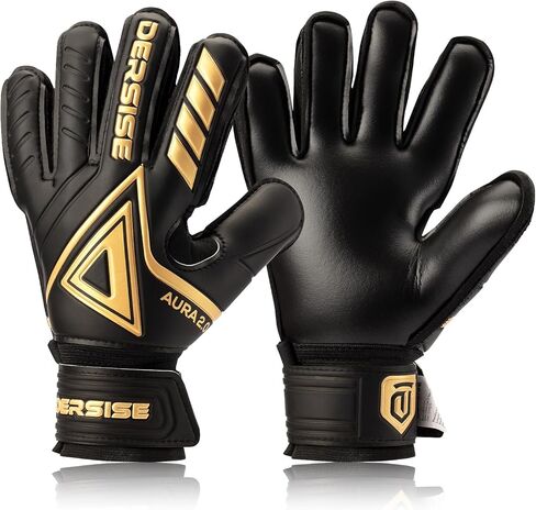 Goalkeeper Gloves for Kids Adults - Goalie Gloves with 4mm Latex Anti-Slip Grip, Finger Protection All Weather in Kuwait