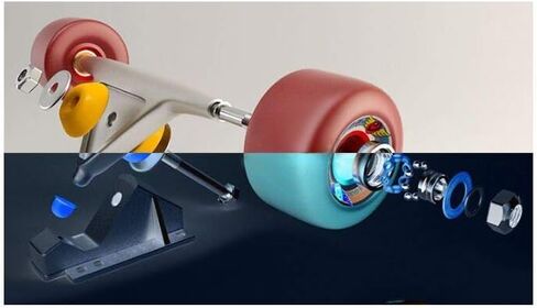 ABEC-9 608 2RS Inline Roller Skate Wheel Bearing RS Anti Rust Skateboard Ball Bearings 608RS Red Sealed 8x22x7mm Shaft(608rs Red,16pcs) in Saudi Arabia
