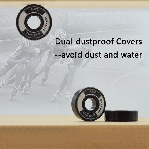 7 Balls Black Ceramic Bearing for Inline Speed Skates 608 High Bearings for Race Skate Shoes in Saudi Arabia