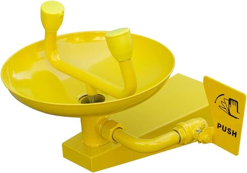Emergency Eyewash Station, Double Spray Nozzles Wall Mounted Eye/Face Washing Device for Building Industries in Saudi Arabia