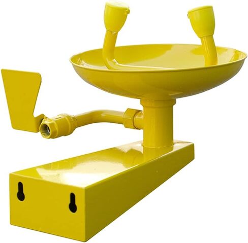 Emergency Eyewash Station, Double Spray Nozzles Wall Mounted Eye/Face Washing Device for Building Industries in Saudi Arabia